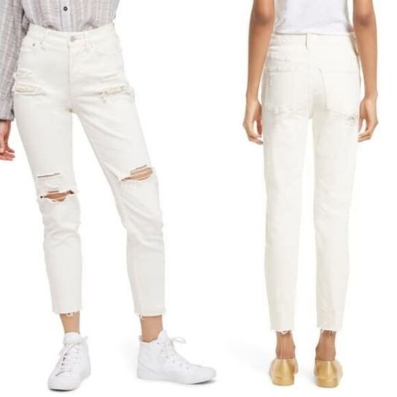 NWT FREE PEOPLE Lacey Stilt Embellished Jeans 29 - Picture 1 of 11